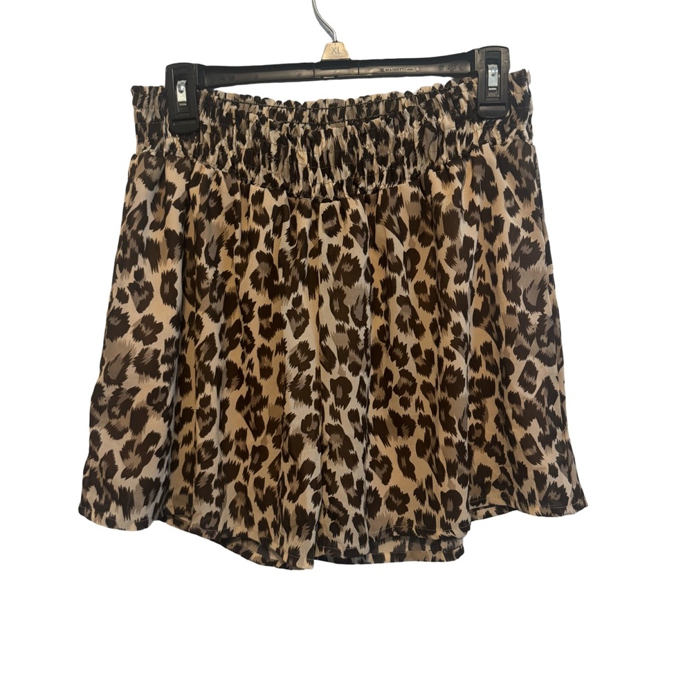 Tangerine Animal Print Mini Skirt